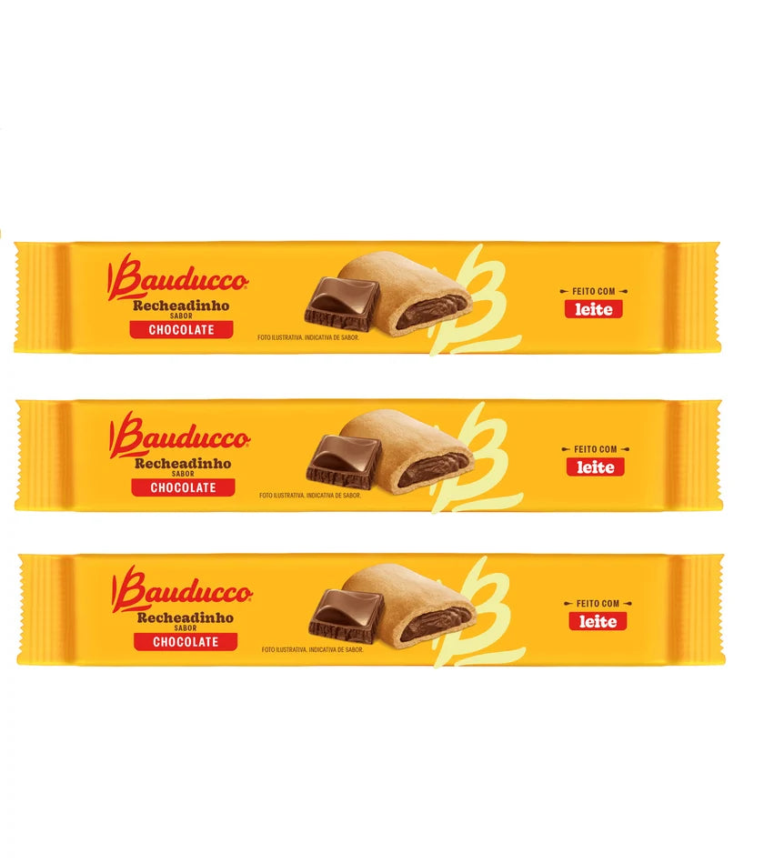 Bauducco Biscoito Recheadinho Chocolate (3x104g)
